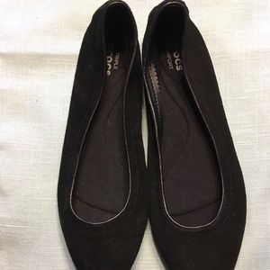 Crocs Lina Black Suede Shoes- Size 10